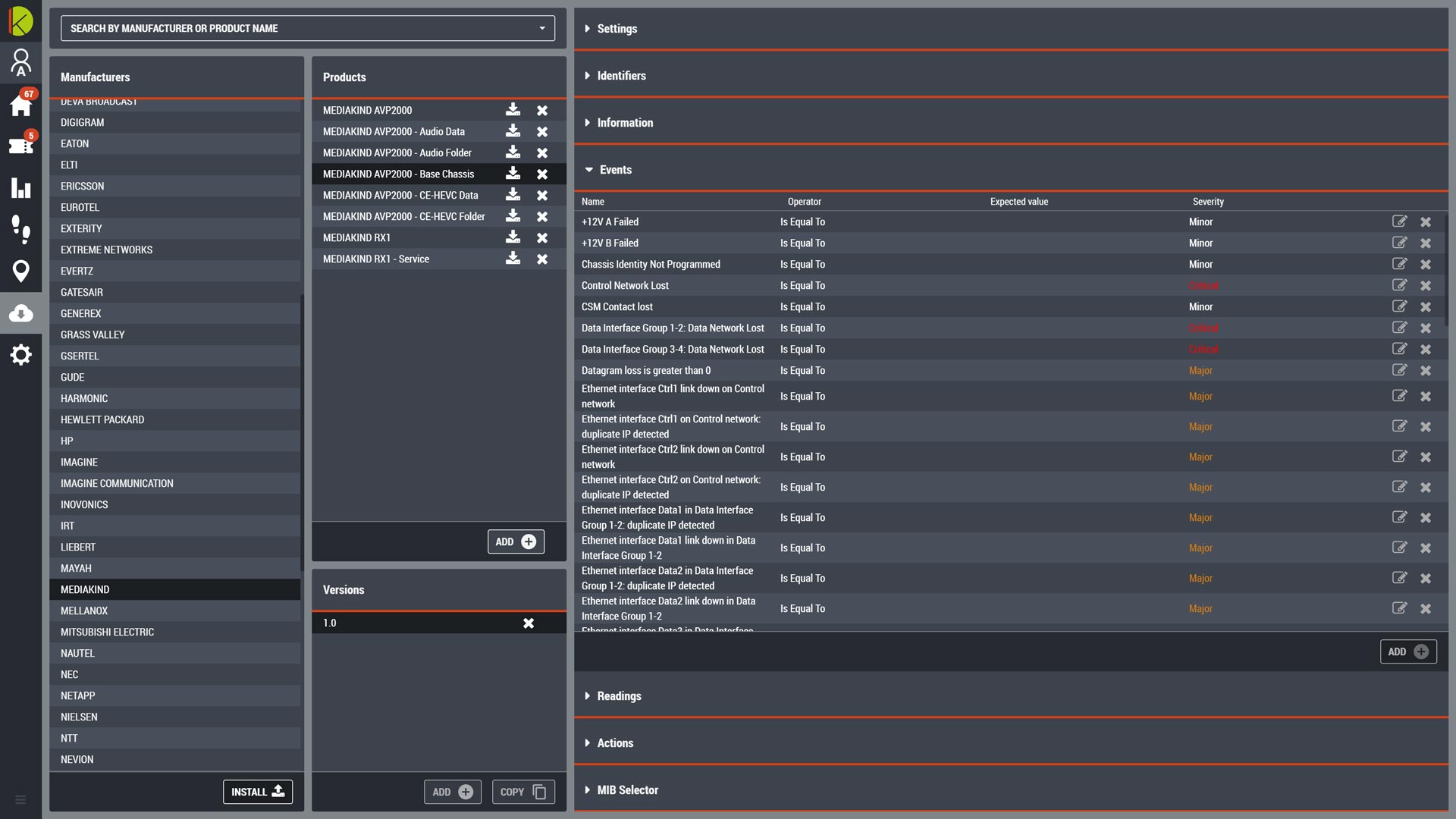 Advanced drivers and API NMS